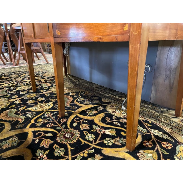 Antique Mahogany Sideboard With Satinwood Inlay and Bow Front For Sale - Image 9 of 10