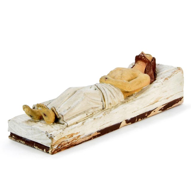 Carved Statue of Jesus Christ with Original Polychromy, 1900s, Wood For Sale - Image 3 of 11