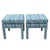 Textile Perennials Wild Child Parsons Ottomans in Tree Hugger Performance- Pair For Sale - Image 7 of 10