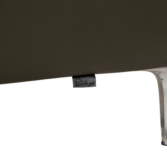 Green Mayon 2-Seater Sofa in Dark Green Leather from Leolux For Sale - Image 8 of 12