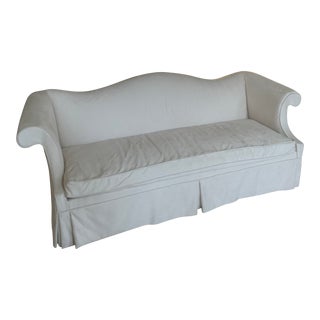 Vintage Chippendale Style Camelback Sofa For Sale