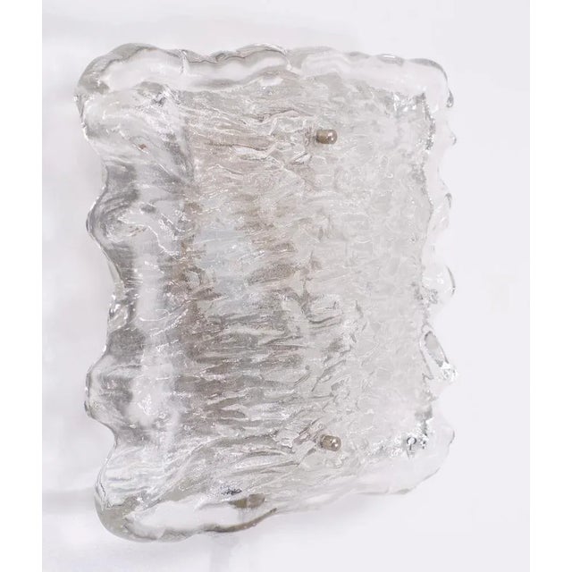 Glass Crystal Wall Light with Glass Shade from Peill & Putzler, Germany, 1960s For Sale - Image 7 of 8