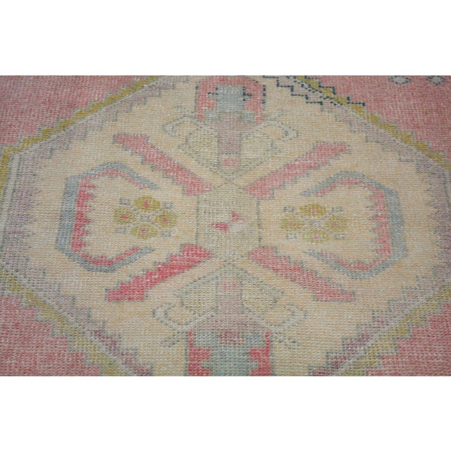 1950s Vintage Turkish Anatolian Hand Knotted Wool Rug, 3'7''x6'3'' For Sale - Image 5 of 5