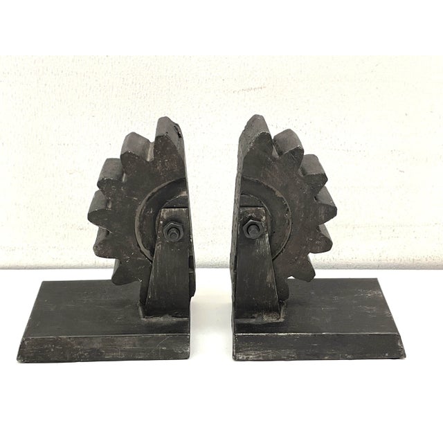 Industrial Modern Iron Bookends - Set of 2 Dimensions: 5” width x 3.5” depth x 7” height