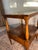 American-made solid pine two-tier side table with a single lower drawer, stamped Pine Shop Originals beneath. Structurally...