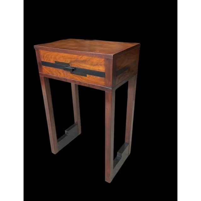 Art Deco Walnut Single Drawer Side Table by J.J Faulkner for Acme For Sale - Image 16 of 17