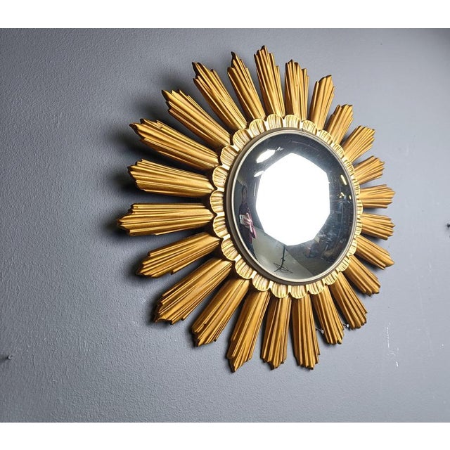 Vintage Resin Sunburst Mirror, 1960s For Sale - Image 8 of 12