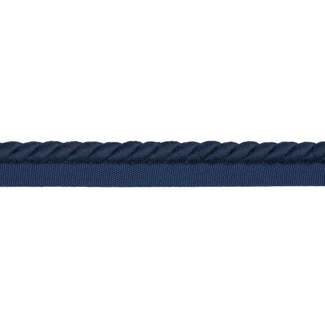 Sample - Schumacher Henley Cotton Cord Trim In Navy For Sale