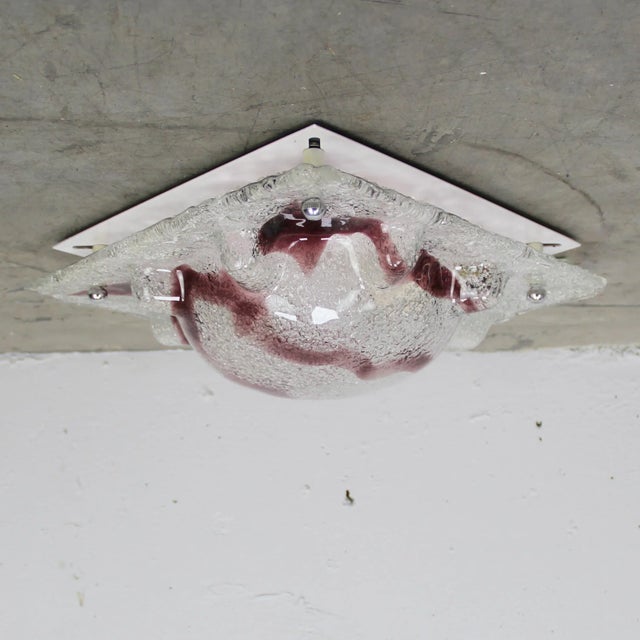 Murano Mazzega Glass Lamp, 1970s For Sale - Image 3 of 6