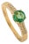 VRJewels Emerald & Diamond 14k Yellow Gold Engagement Ring for Women Size 6 For Sale