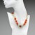 Sterling Vintage Carnelian & Jadeite Floral G T Marsh and Co. Necklace For Sale - Image 4 of 4