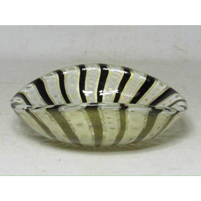 Black Vintage Murano Art Glass Dish For Sale - Image 8 of 13