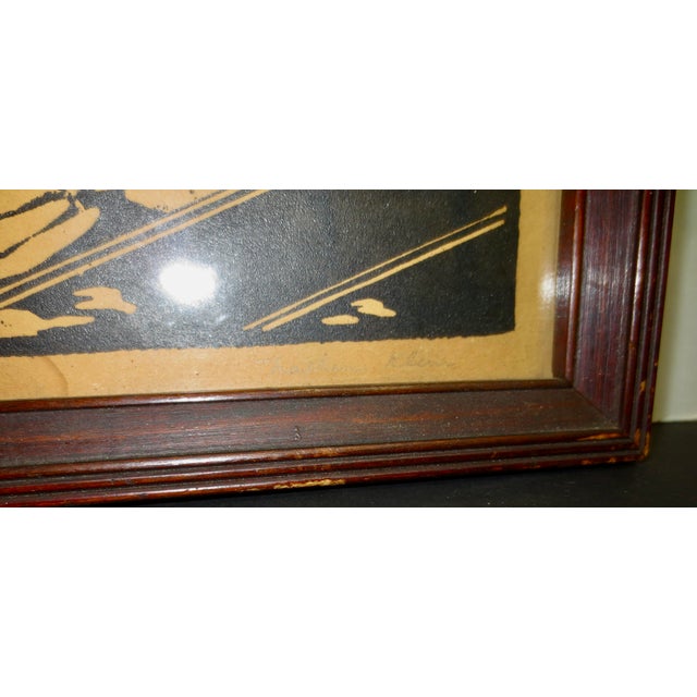 WoodBlock Print Circa 1930s Nathan Klein For Sale - Image 4 of 6