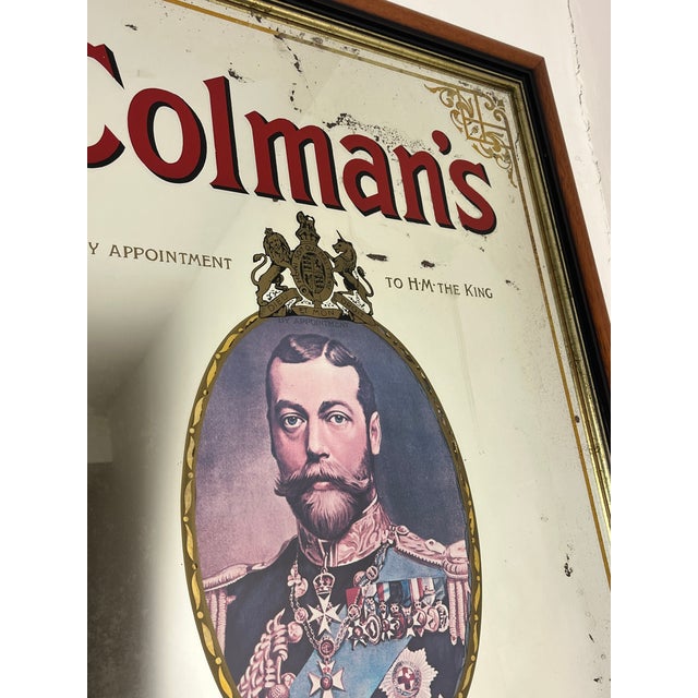 Mid-Century Colman's Mustard Advertising Pub Mirror, 1950s For Sale - Image 13 of 18