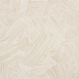 SAMPLE - Schumacher Labyrinth Grand Wallpaper In Dune For Sale