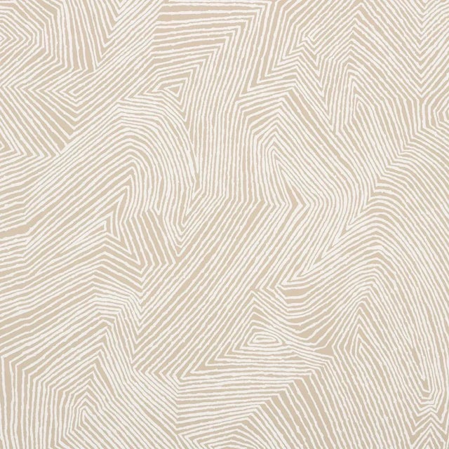 SAMPLE - Schumacher Labyrinth Grand Wallpaper In Dune For Sale