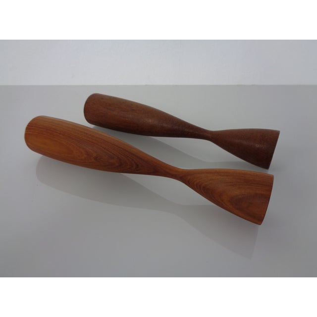 Danish Filigree Teak Candleholders, 1960s, Set of 2 For Sale - Image 11 of 18