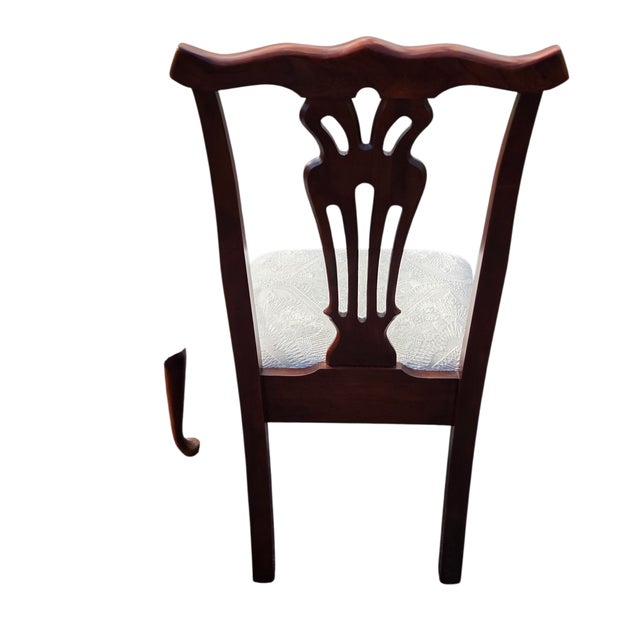1990s 2 Pennsylvania House Cherry Dining Room Armchairs Chippendale Sheild Back For Sale - Image 9 of 14