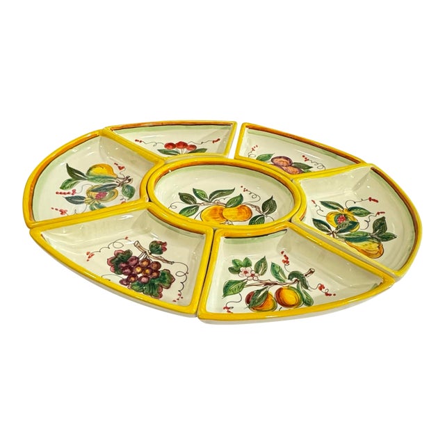 1990s M.O.D. Deruta “Frutta Mista” Antipasto Set - 7 Piece For Sale