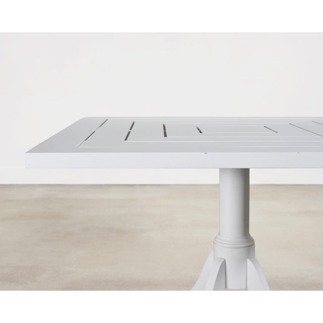 McKinnon and Harris "Maury" Square Aluminum Garden Dining Table For Sale - Image 17 of 18