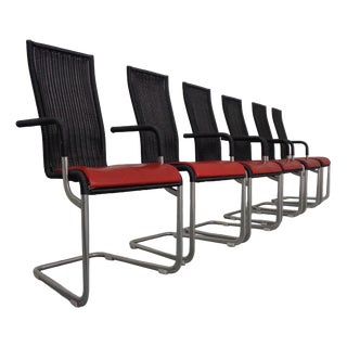 Kragstuhl D21 & B20 Cantilever Chairs by Jean Prouve & Axel Bruchhäuser for Tecta, 1980s, Germany, Set of 6 For Sale