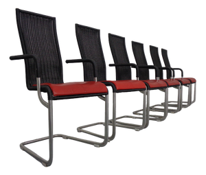 Kragstuhl D21 & B20 Cantilever Chairs by Jean Prouve & Axel Bruchhäuser for Tecta, 1980s, Germany, Set of 6
