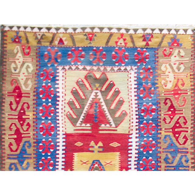 Early 20th Century Early 20th Century Turkish Konya Kilim For Sale - Image 5 of 14