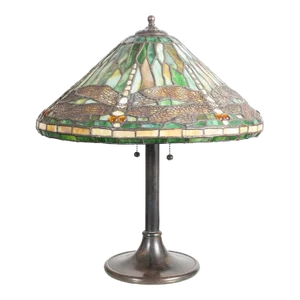 Vintage Dragonfly Motif Table Lamp in the Style of Lalique
