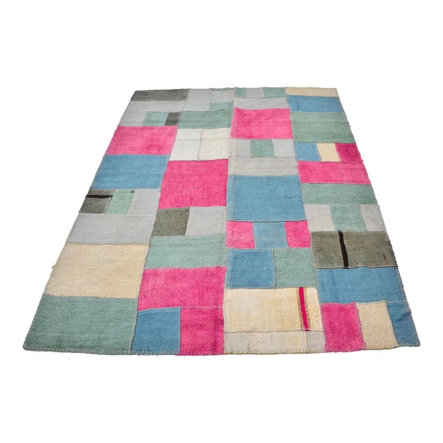 Mid 20th Century Oushak Anatolian Colourful Carpet For Sale