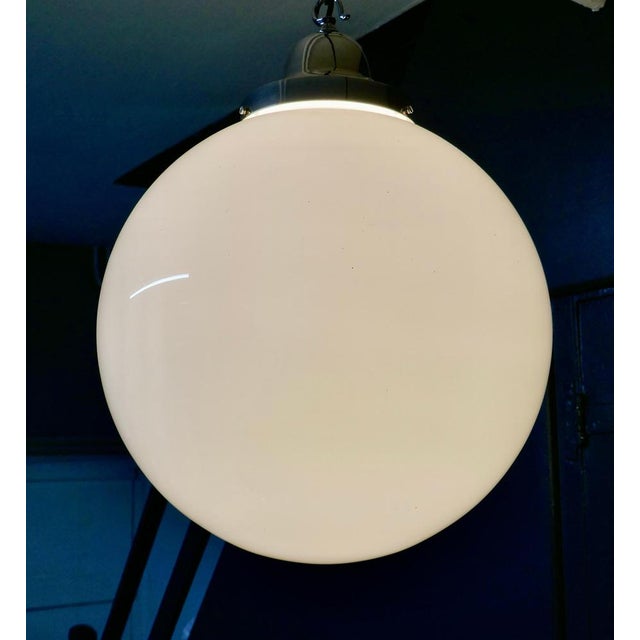 Large Glass Globe Hanging Light, 1960 For Sale - Image 4 of 8