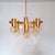 Large German Brass Sputnik Chandelier with Amber-Colored Glass Globes by Hans-Agne Jakobsson, 1960s For Sale - Image 9 of 17