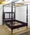 Canopy Bed by Ralph Lauren. Store item #550. It features upholstered headboard, nailhead trim and comes with slats.