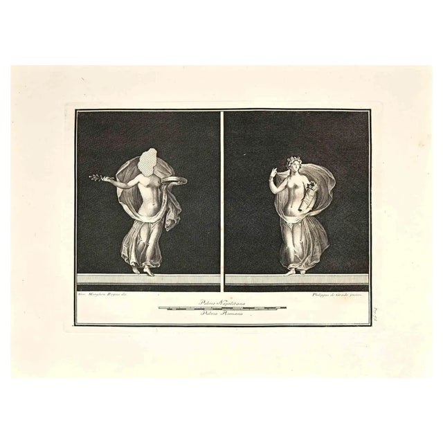 Giovanni Morghen, Ancient Roman Frescoes, Etching, 18th Century For Sale