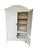 Stunning, sturdy oversized piece with white "distressed" finish. A quality piece of custom-built, solid wood furniture....