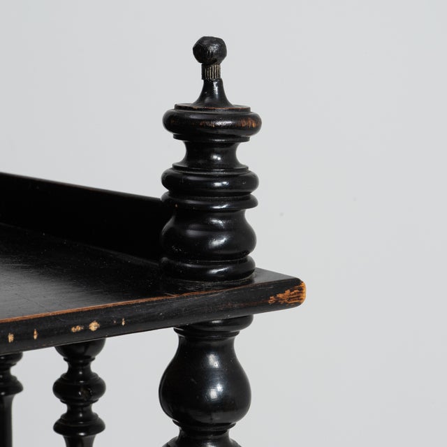 Brown Napoleon III Black Patinated Etagere France 19th Century For Sale - Image 8 of 8