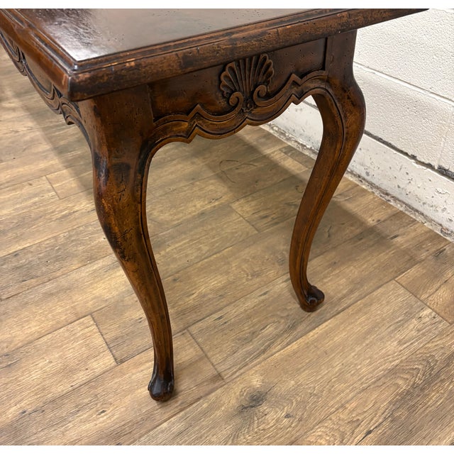 Vintage French Louis XV Style Console Hall Table Sideboard Buffet Writing Desk For Sale - Image 13 of 16