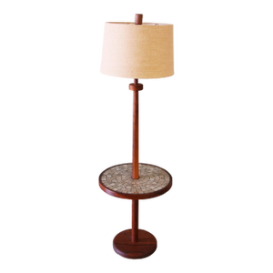 1960s Jane and Gordon Martz Floor Lamp With Tile Table Mid Century Modern