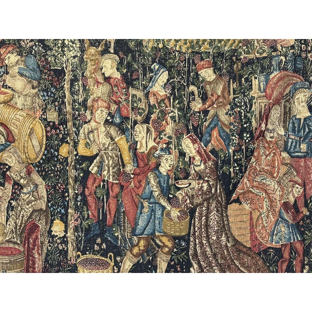 The Grape Harvest Wall Tapestry from JP Panneaux Gobelins, 1970s For Sale - Image 6 of 9