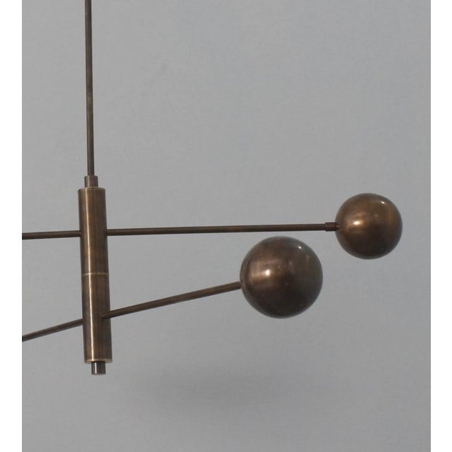 Metal Vintage Hanging Light in Brass, 1960s For Sale - Image 7 of 9