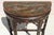 Antique 19th Century Chinese Brown Lacquer Demi-Lune Console Table | Hand-Painted Gilt Decor For Sale - Image 4 of 17