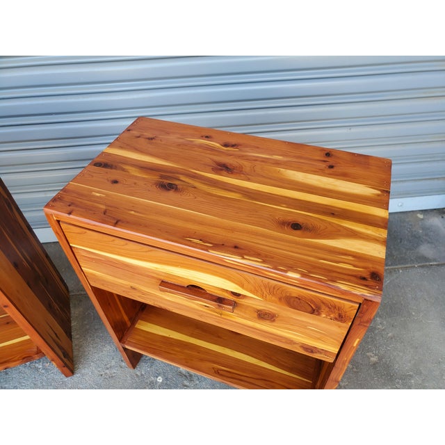 Wood 1980s Solid Wood Night Stands For Sale - Image 7 of 12