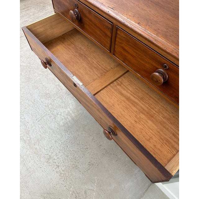 Large English Victorian Mahogany Chest of Drawers For Sale - Image 11 of 18