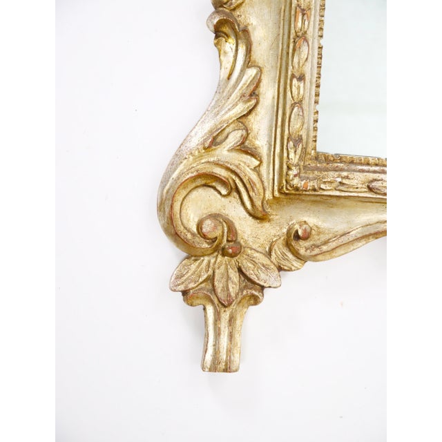 Mid-20th Century Italian Rococo Style Carved Giltwood Wall Mirror For Sale In New York - Image 6 of 12