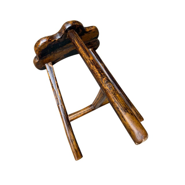 Late 19th Century Antique 3 Legged Stool European For Sale - Image 5 of 6