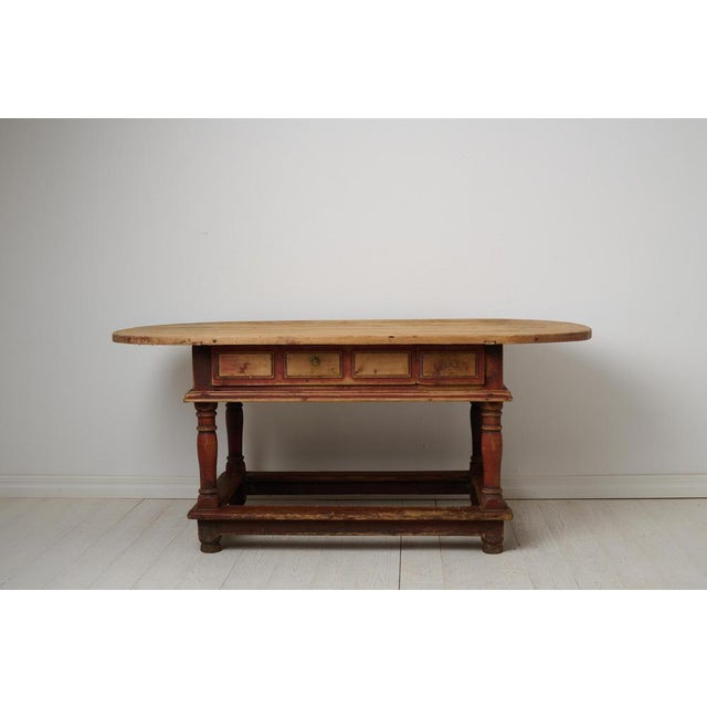 Wood Antique Baroque Centre or Wall Table with Drawers For Sale - Image 7 of 17