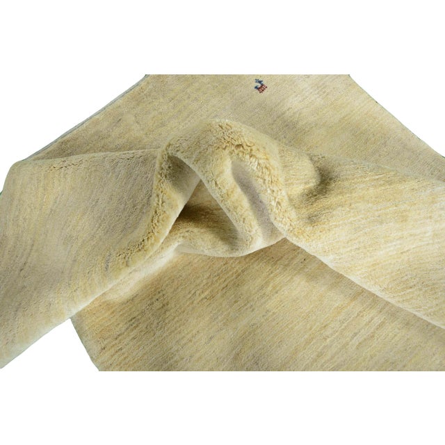 Hand-Knotted Gabbeh Loribaft Rug in Wool For Sale - Image 9 of 11