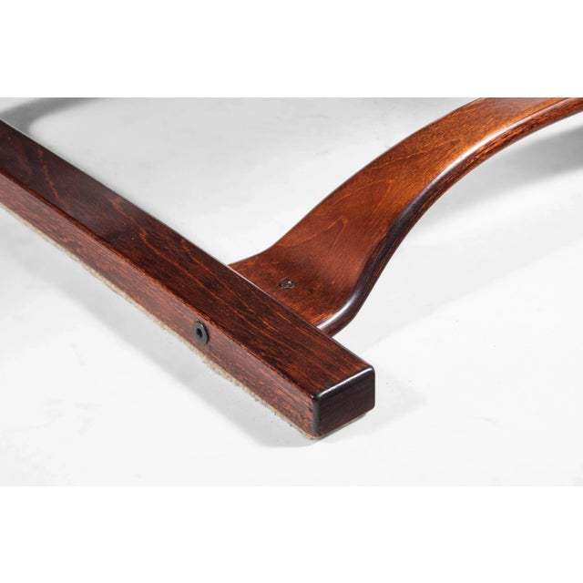 1970s Vintage Koivutaru Bentwood Chair & Ottoman in Afromosia and Oxblood Red Leather by Esko Pajamies for ASKO For Sale - Image 11 of 13