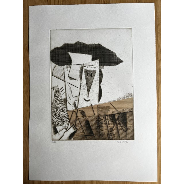 Manolo valdes. title: new urban types, reading, etching, aquatint and chine collé engraving, edition of 99 copies,...