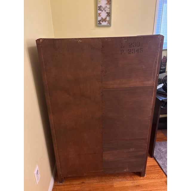 Art Deco 1920s Waterfall Armoire For Sale - Image 3 of 8