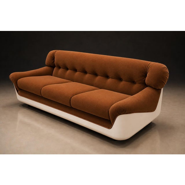 Brown Brazilian Modern “Vip” Sofa in Fiberglass & Mohair by Jorge Zalszupin, 1973 For Sale - Image 8 of 16